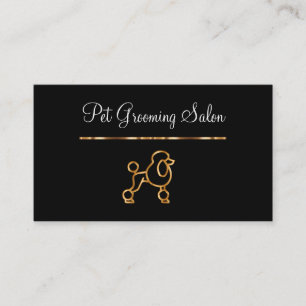 Classy Pet Grooming Business Cards