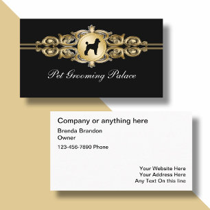 Classy Pet Grooming Services Business Card