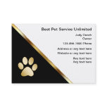 Classy Pet Service Business Cards Classy Pet Service Business Cards