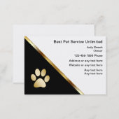 Classy Pet Service Business Cards (Front/Back)