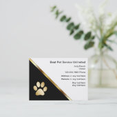 Classy Pet Service Business Cards (Standing Front)
