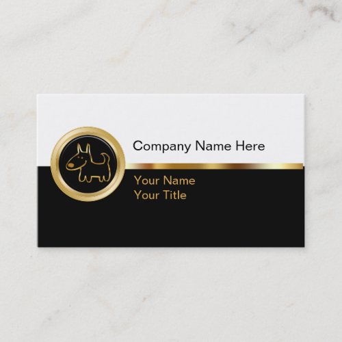 Classy Pet Service Business Cards