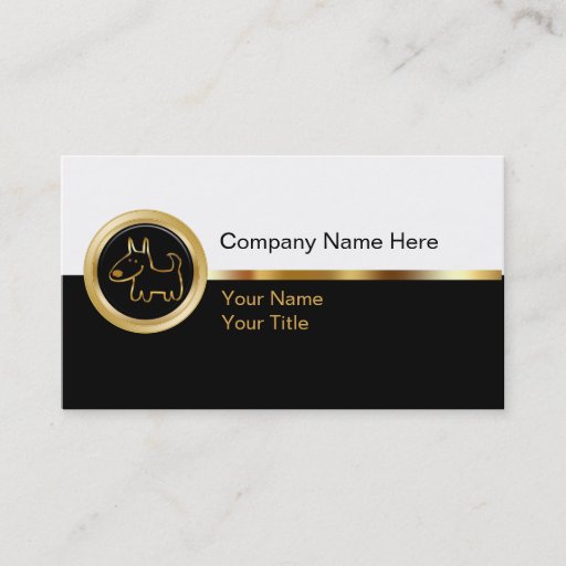 Customizable Classy Pet Service Business Cards