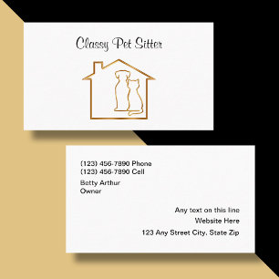 Classy Pet Service Business Cards