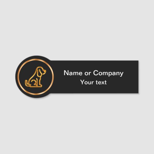 Classy Pet Services Theme Business Name Tag