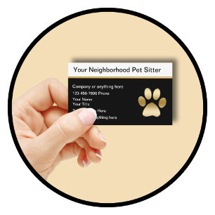 Classy Pet Sitter Business Cards