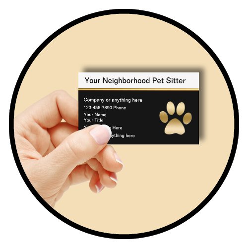 Classy Pet Sitter Business Cards