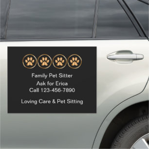 Classy Pet Sitter Car Advertising Magnetic Sign