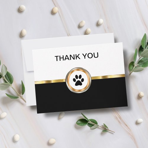 Classy Pet Theme Business Thank You Card