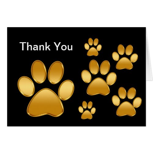 Classy Pet Theme Business Thank You Cards