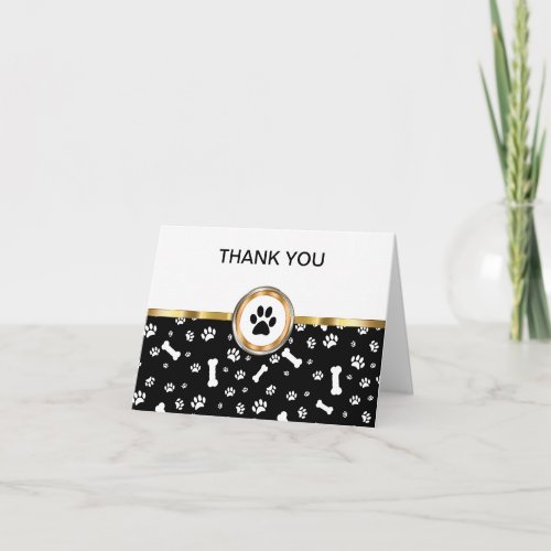 Classy Pet Theme Business Thank You Cards
