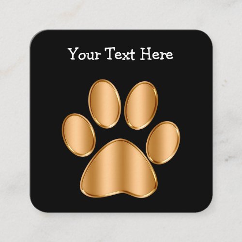 Classy Pet Theme Square Business Card