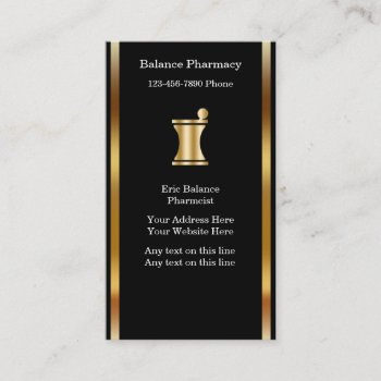 Classy Pharmacy Business Cards by Luckyturtle at Zazzle