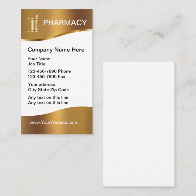 Classy Pharmacy Business Cards Design (Front/Back)