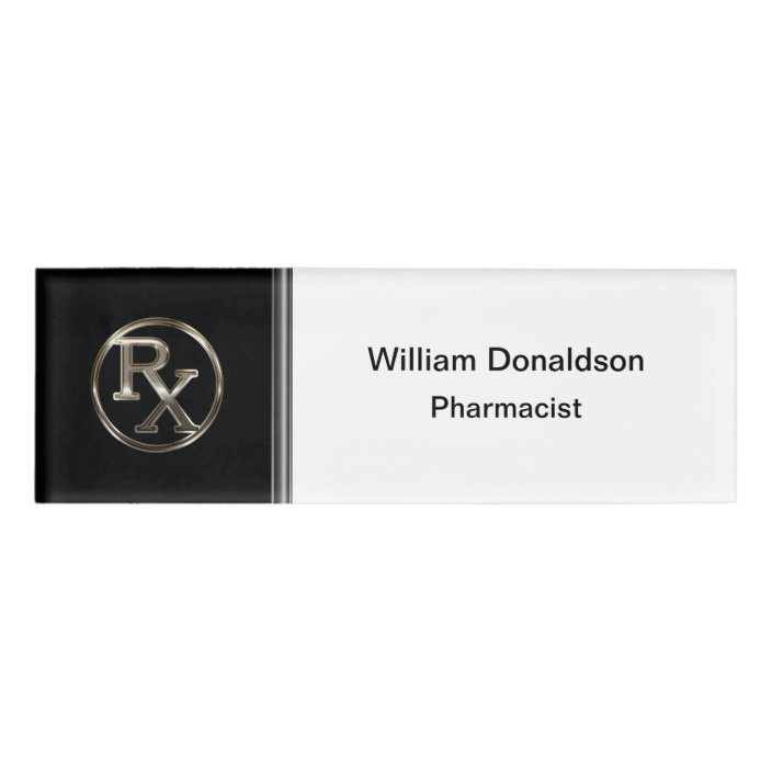 Classy Pharmacy Pharmacist Name Tag | Zazzle.com