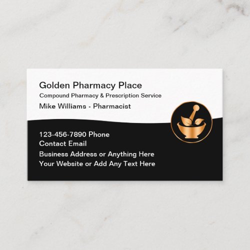 Classy Pharmacy Pharmacist Retail Business Cards