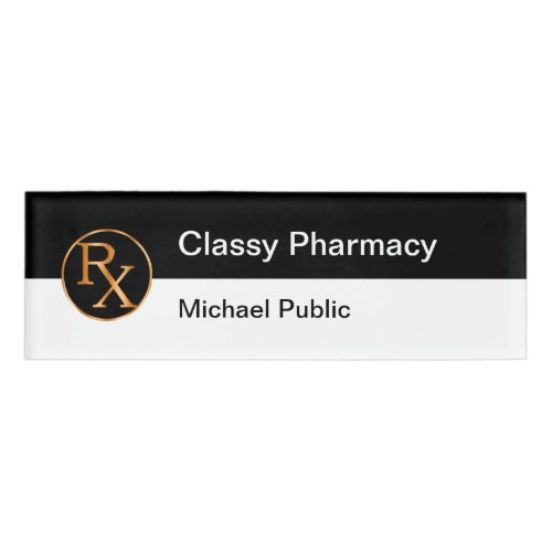 Classy Pharmacy Staff Name Tag