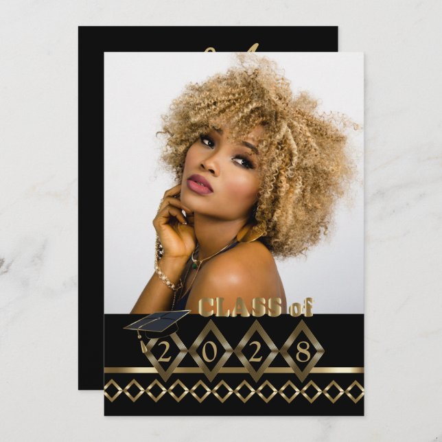 Classy Photo Graduation - 20XX Invitation (Front/Back)