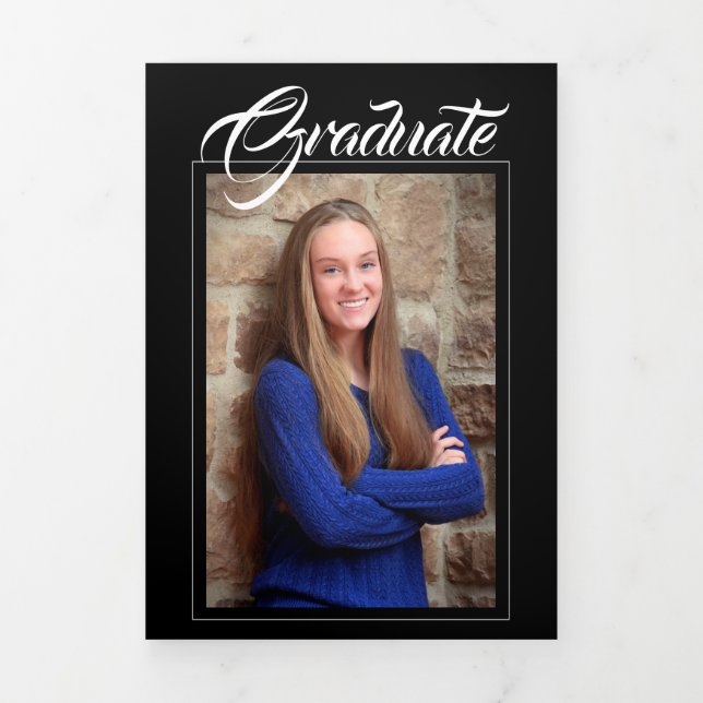 Classy Photo Graduation Announcement (Cover)