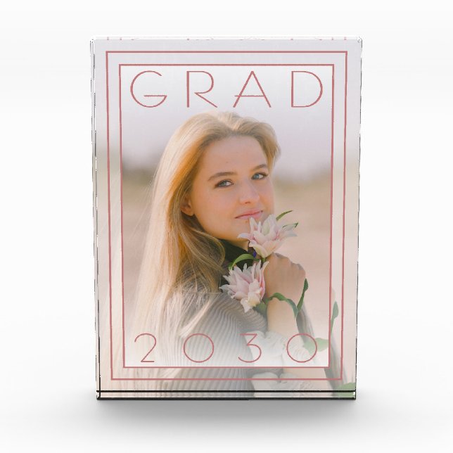 Classy Photo Personalized Congratulations Graduate Block (Front)