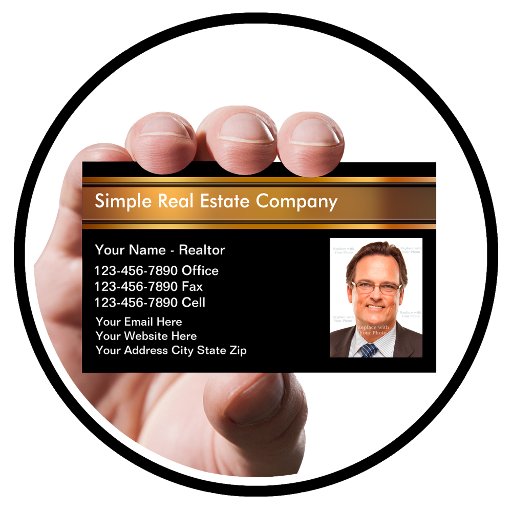 Customizable Photo Real Estate Business Cards