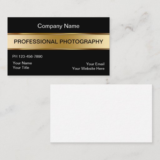 Customizable Classy Photographer Business Cards