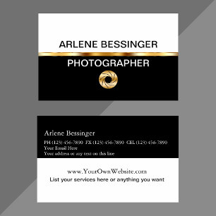 Classy Photographer Business Cards
