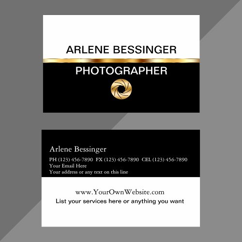 Classy Photographer Business Cards