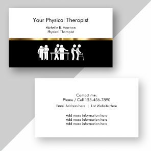 Classy Physical Therapist Design Business Card