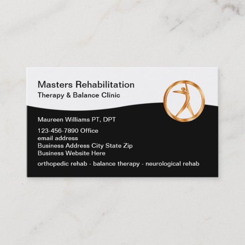 Classy Physical Therapy And Balance Clinic Business Card