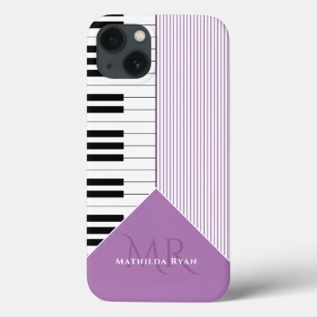 Classy Piano Keys | Lavender Iphone 13 Case by BestCases4u at Zazzle