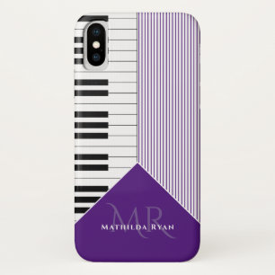 Classy Piano Keys royal purple iPhone X Case