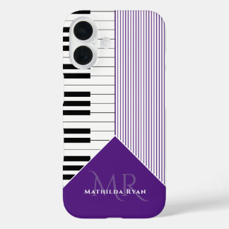 Classy Piano Keys | royal purple iPhone 16 Case
