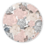 Classy Pink and Black Roses Ceramic Knob