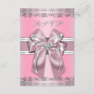 Classy Pink and Silver RSVP