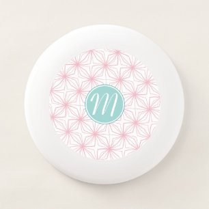 Classy Pink and Teal Monogram Wham-O Frisbee