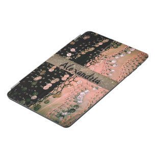 Classy Pink Coral and Black Gypsy Scarf iPad Mini Cover