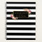 Classy Pink Floral Girly Gold Black White Stripes
