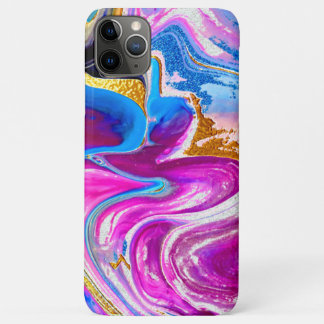Classy pink gold glitter marble design iPhone 11 pro max case