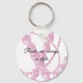 Classy Pink Pearls   Keychain