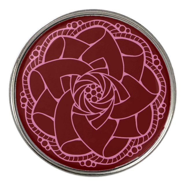 Classy Pink & Red Mandala Divot Tool (Detail)