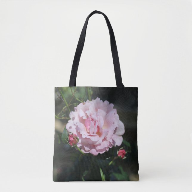 Classy Pink Rose Beautiful Nature Art Photo Tote Bag (Front)