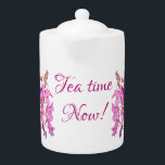 Classy pink Scottish wild flowers boho tea pot<br><div class="desc">This beautiful tea pot was created by Berglind Design.

© Berglind Design. All rights reserved.</div>
