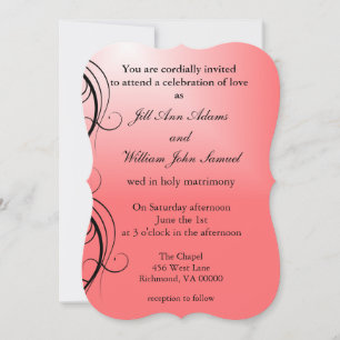 Classy Pink Wedding Invitation