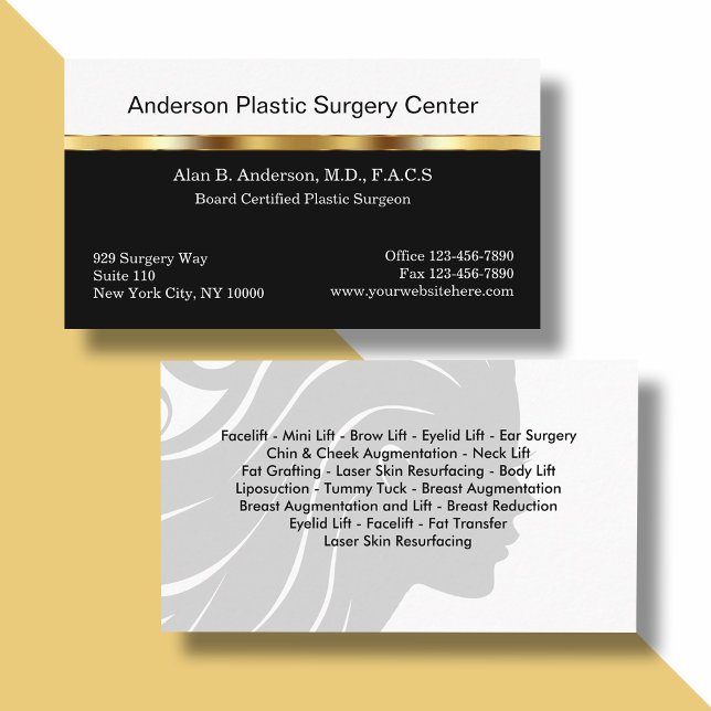 Classy Plastic Surgeon Business Card (Creator Uploaded)