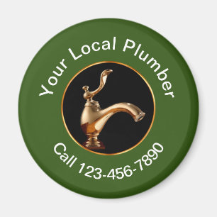 Classy Plumber Service Contact Magnets