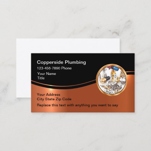 Classy Plumber Theme Editable Business Cards