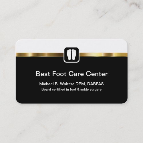 Classy Podiatry Foot Care Business Cards