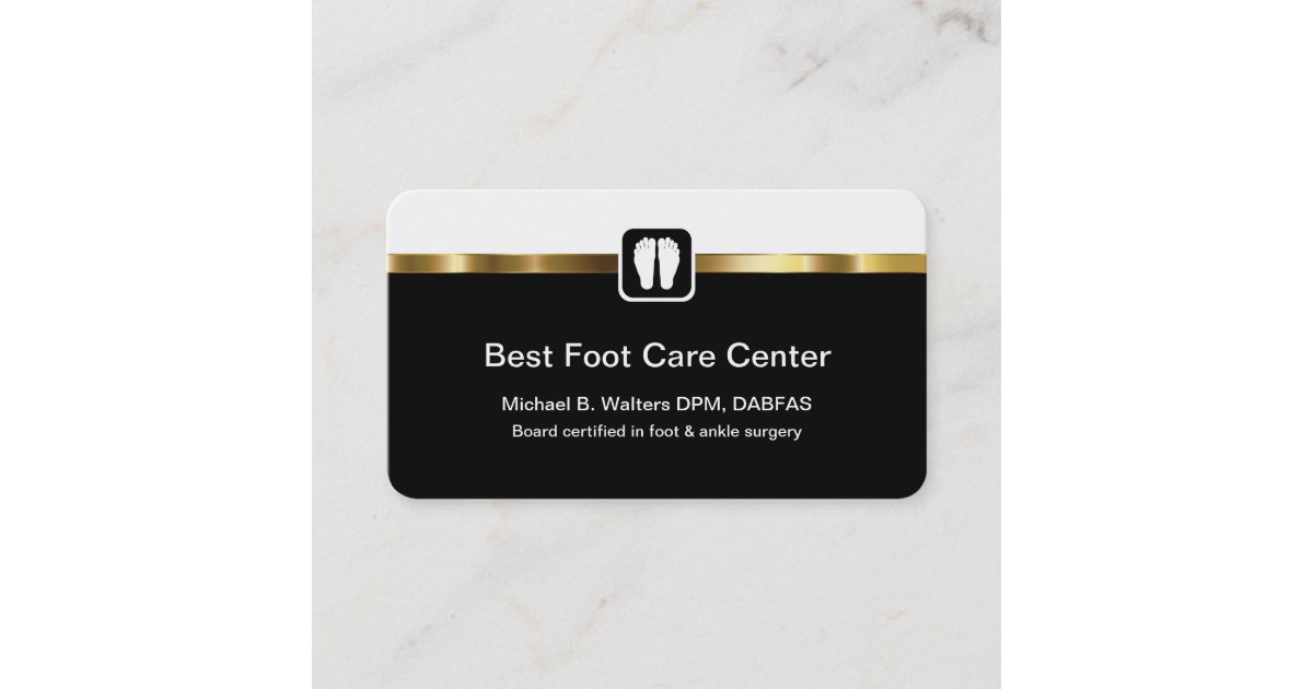 Classy Podiatry Foot Care Business Cards Zazzle