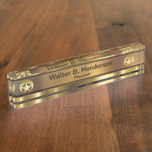 Classy Police Law Enforcement Theme Desk Name Plate